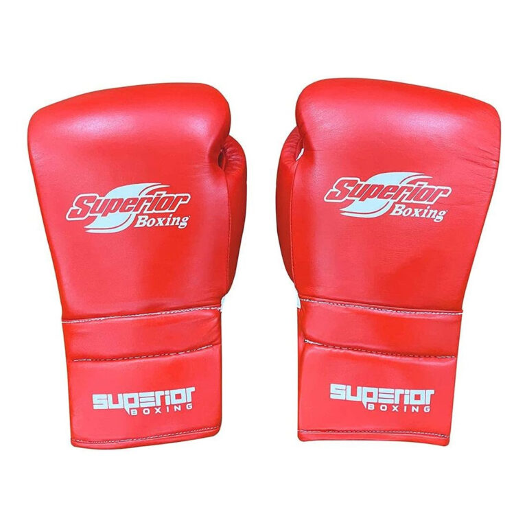 Red laceup Sparring Boxing Gloves - Superior Boxing Gear