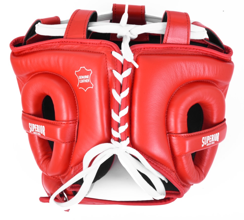 Red Japanese Style Pro Cheeks Sparring Headgear - Superior Boxing Gear