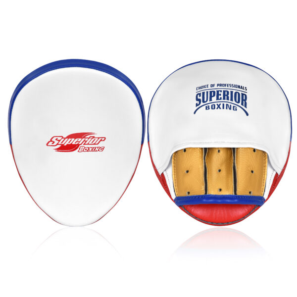 Superior Boxing Teiken FR Micro Punch Mitts White/Gold/Red/Blue