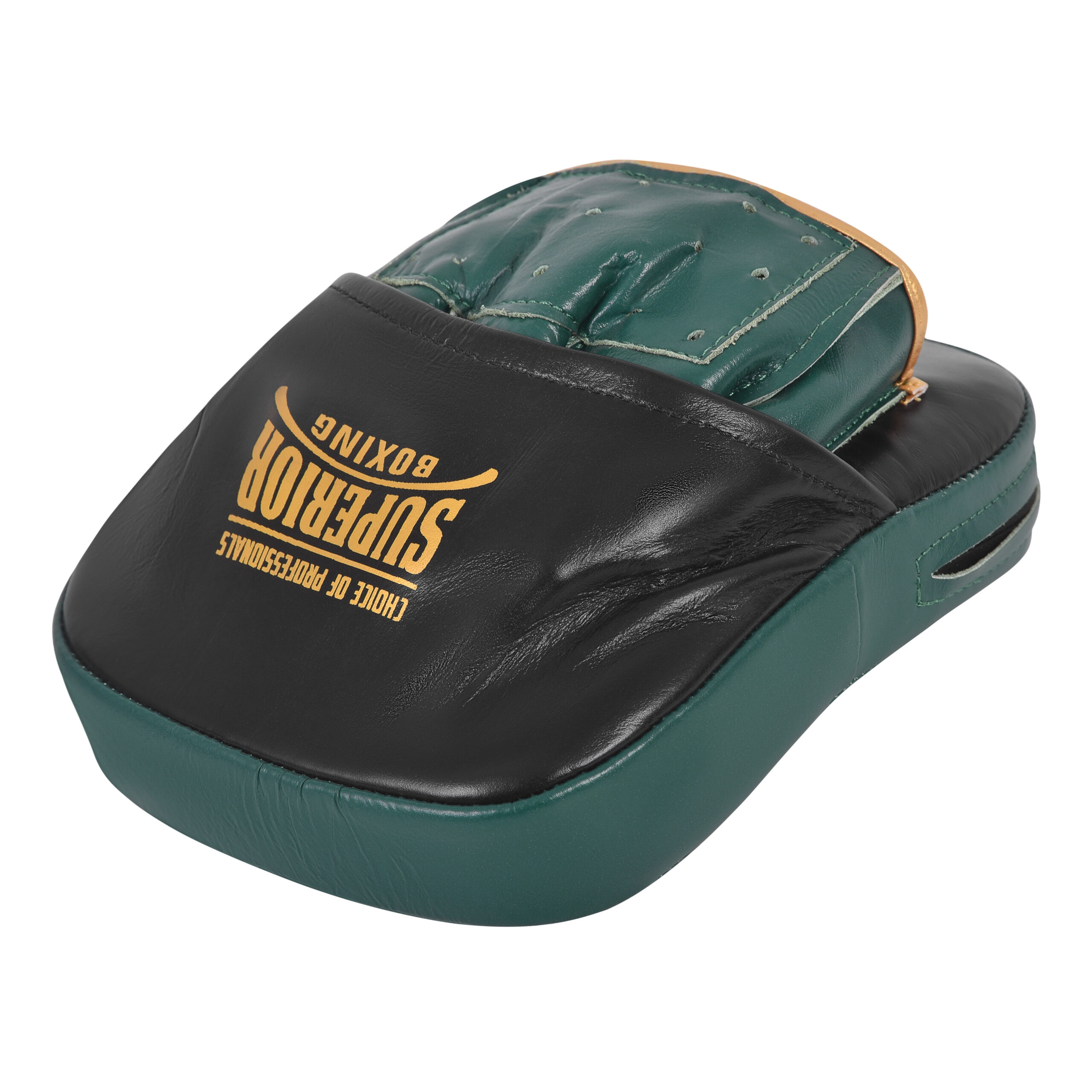 Square curved focus mitts Dark Green/Black - Superior Boxing Gear